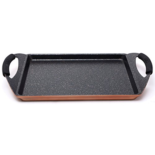 Bergner Infinity Chef Piastra grill per induzione, alluminio forgiato, marrone, 30x23 cm