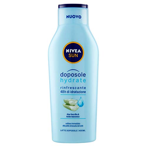 NIVEA Sun Latte Doposole Hydrate, Rinfrescante e Lenitivo con Aloe Vera, 400 ml