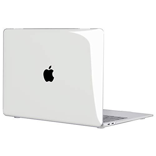 TECOOL Custodia MacBook Air 13 Pollici 2018 2019 2020 (Modello: A2337 M1 / A2179 / A1932), Cover Rigida Plastica Copertina Case per Nuovo MacBook Air 13.3 con Touch ID - Trasparente