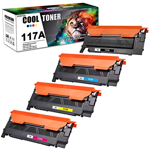 Cool Toner 117A Compatibile per HP 117A W2070A Cartucce di Toner per HP Color Laser MFP 178nw 178nwg Toner HP Color Laser MFP 179fnw 179fwg HP Color Laser 150nw 150a Toner W2071A W2072A W2073A Toner