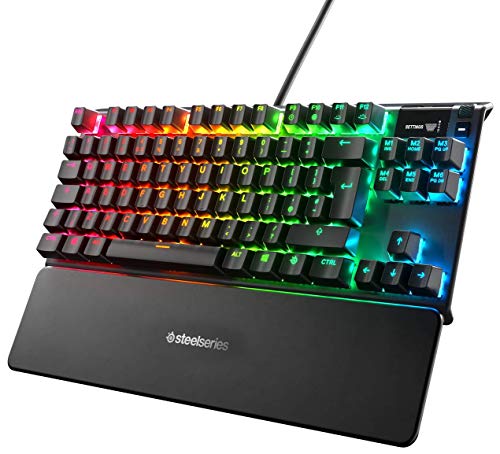 SteelSeries Apex Pro TKL Mechanische Gaming-Tastatur (mit anpassbarer Betätigung, OLED Smart Display, Englisches QWERTY - Kompakt -Layout [Edizione: Germania]
