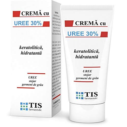 TIS - Crema con urea 30%, per rimozione cicatrici, eczemi, cheratosi, psoriasi, eruzioni cutanee. Prodotto per pelle secca e screpolata, eczemi, eruzioni cutanee, psoriasi, aiuta a rimuovere cicatrici e ferite con acido lattico - Alfaidrossiacidi (AHA), corteccia di quercia e olio di germe di grano.