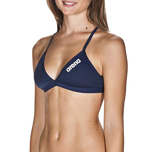 Arena Solid Tie Parte Superiore Bikini, Donna, Blu (Navy/White), 42 IT