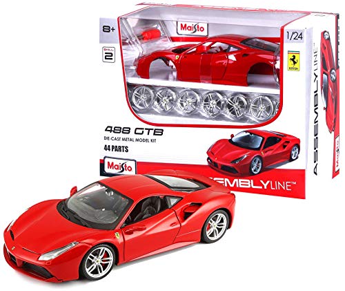 Maisto M39131 Diecast 1:24 - Modellino in scala per costruire la Ferrari 488 GTB