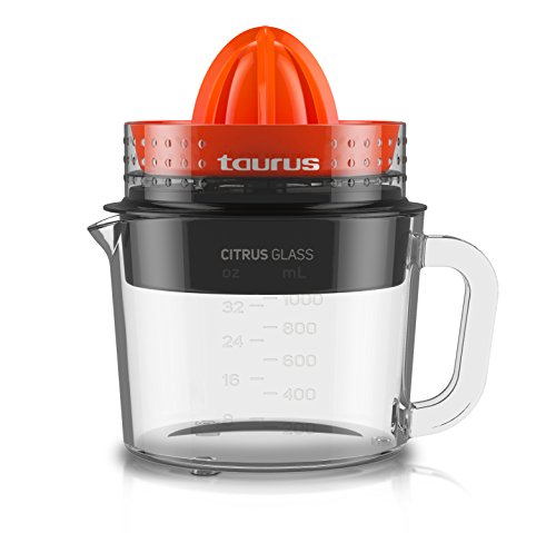TAURUS Citrus juicer, with Pulp Selector, Glass Jug, Plastic