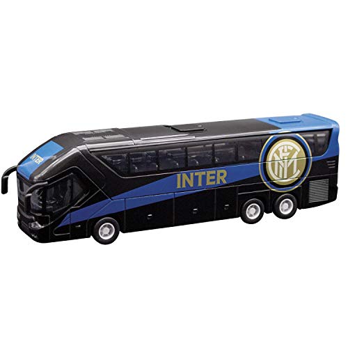 Mondo Motors - Pullman F.C. Internazionale Milano - modellino giocattolo - Bus con retrocarica frizione pull back - Colore Nero Azzurro - 51214
