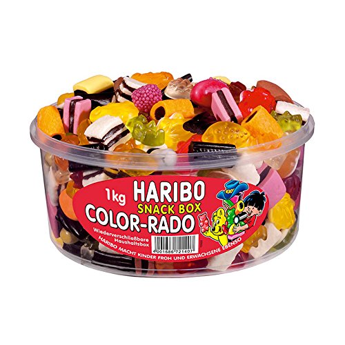Haribo Color Rado, Caramelle Gommose alla Frutta, Dolci, Barattolo da 1000g