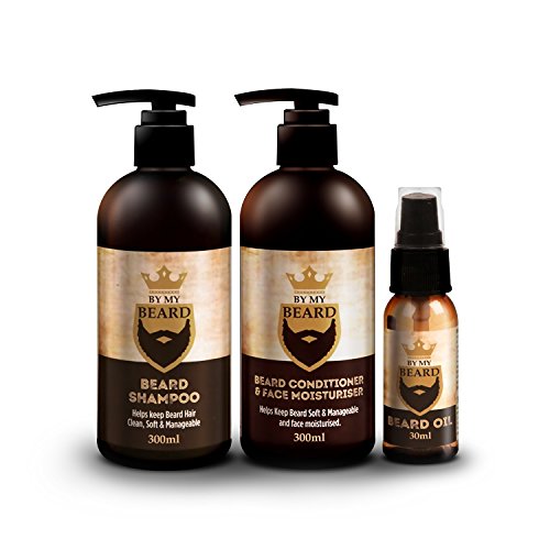 BE MY BEARD, confezione da tre prodotti, con shampoo e balsamo per barba e olio idratante per il viso (etichetta in lingua italiana non garantita)