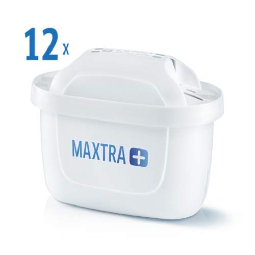 Brita Maxtra + Filtri, Cartucce per Caraffe Filtranti, Plastica, Bianco, 12 Unità