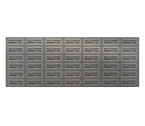 StickersLab - 42 pezzi Etichette bollini adesive antieffrazione antimanomissione antirimozione 1cm x 2,5cm
