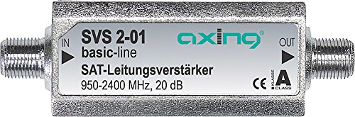 Axing SVS 2-01 Amplificatore di Linea per Segnali Satellitari, 20 dB, 950-2400 Mhz