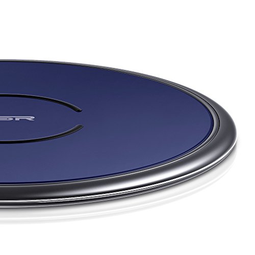 ESR Caricatore Wireless [Telaio Metallico] Pad, Ricarica Rapida 7.5W per iPhone 12 Mini/12/12 Pro/12 PRO Max/SE 2020/11/XR/8, 10W per Galaxy S20/S20+/S20 Ultra/Note 9,10/S10/S9 (Senza Presa) Blu