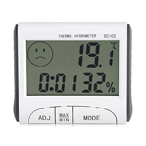 Igrometro LCD Digitale, Display Mini termometro per Interni ed Esterni con indicatore di umidità di Temperatura o Baby Room per L'Ufficio di casa