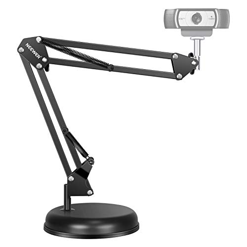 Neewer Stand Asta di Sospensione Braccio a Forbici da Tavolo Regolabile con Base per Logitech Webcam C922 C930e C930 C920 C615