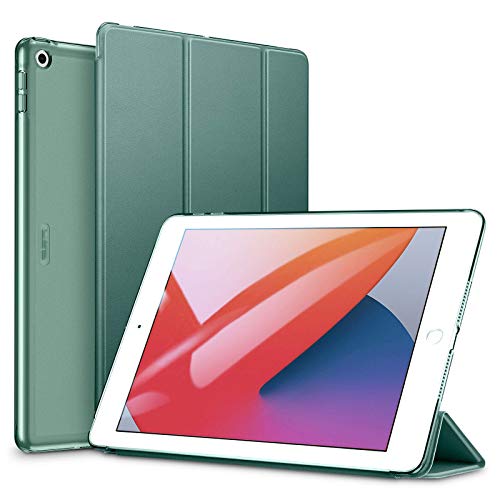 ESR Cover Trifold Compatibile con iPad 8/7(8a Gen 2020/7a Gen 2019) [modalità Auto Notte/Veglia] [Custodia Leggera con Supporto di Visualizzazione] Serie Ascend – Verde