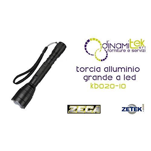 KB020/10 TORCIA ALLUMINIO GRANDE A LED 1PZ ZETEK