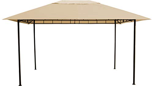 Grasekam - Gazebo antico Amalfi Flex, 3 x 4 m, beige, metallo