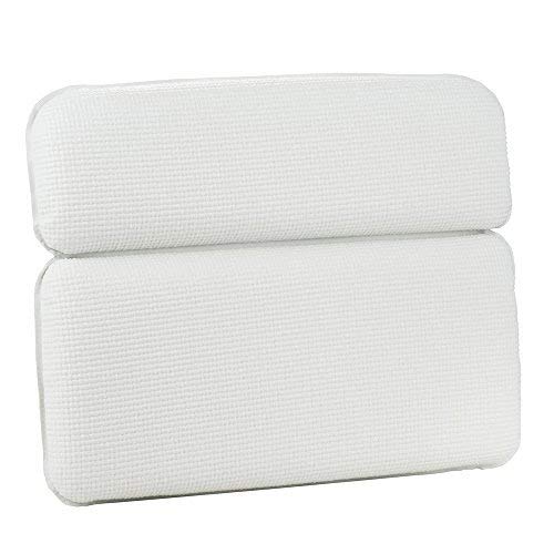 HALOViE Bath Pillow, Vasca da Bagno Cuscino con Forti Ventose Grandi di aspirazione Vasca Idromassaggio Cuscino per Il Collo Impermeabile Bath Pillow e 7 Ventose Resistenti e Ben fissate Bianco