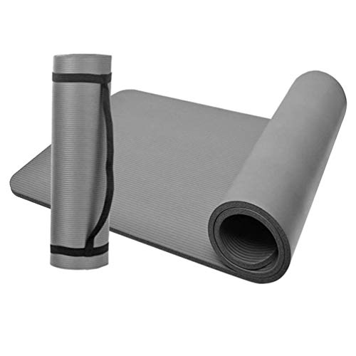 D-Work - Tappetino da pavimento per ginnastica, fitness, yoga, 183 x 61 x 1 cm, in NBR (grigio)