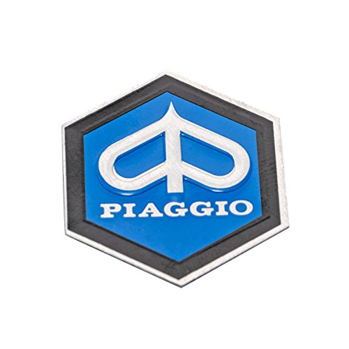Emblema PIAGGIO 6 della Cascata angolare per Vespa PX T5 ecc. – Alluminio, autoadesivo 31 X 36 mm