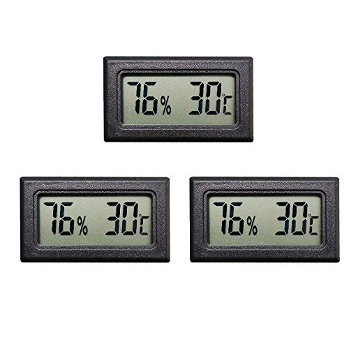 Thlevel Mini LCD Termometri Igrometri Digitali Tester di Temperatura e Umidita' Interna (3 PCS)