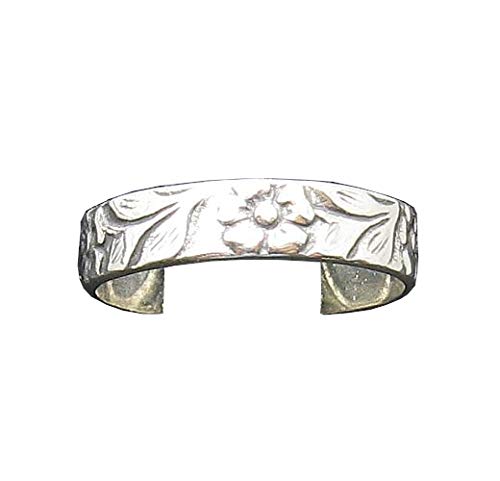 Piccolo anello in argento con fiore massiccio 925 R000957