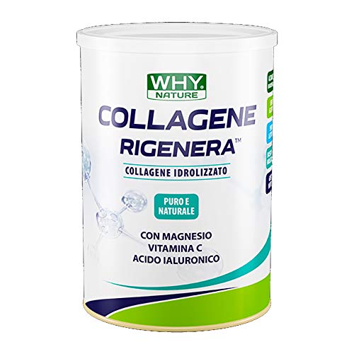 WHY NATURE Collagene rigenera: collagene idrolizzato, magnesio, vitamina C e acido ialuronico