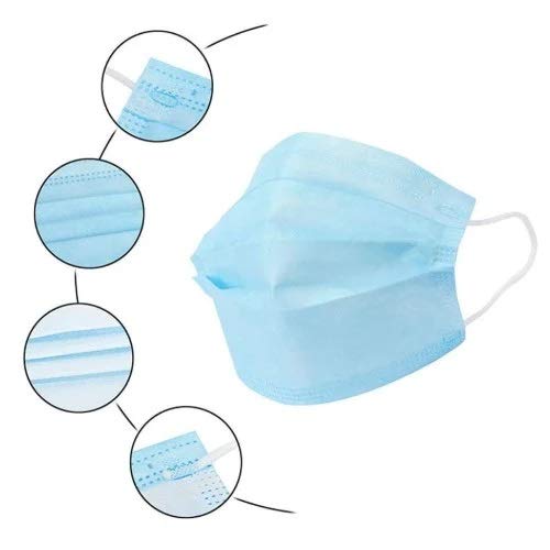 Uso di protezione (50 pezzi) filtri di polvere a 3 strati di protezione personale contro la polvere, sacchetto sigillato igienico per il viso, protezione della salute