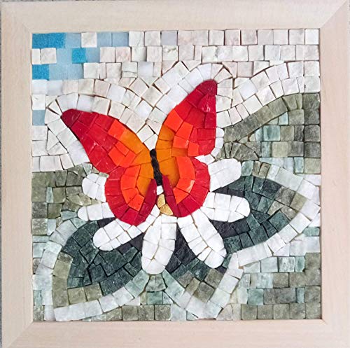 Set mosaico fai da te Quattro Stagioni Primavera 23x23 cm - Tessere mosaico marmo e vetri di Murano-Venezia - Kit hobby creativi per adulti - Quadro fatto da me - Regali originali Natale/Compleanno