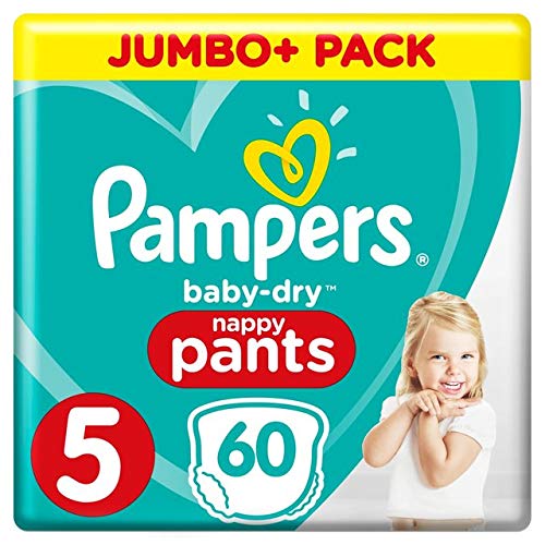 Pampers Baby Dry Pants – Pannolini taglia 5 (12-17 kg) – Jumbo + confezione da 60 mutandine