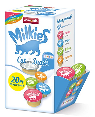animonda Milkies Power, latte per gatti porzionato, Selection, 20 capsule da 15 g