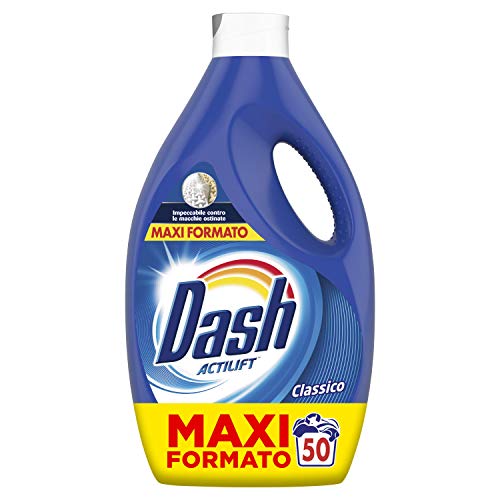 Dash Detersivo 50 lavaggi Detersivo Lavatrice Classico, Impeccabile contro le macchie lavaggio dopo lavaggio - 2.75L
