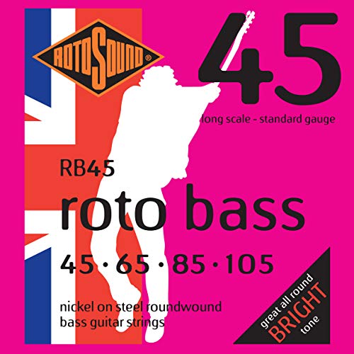 Rotosound RB45 Archi, Basso, Acciaio, Nichel, 45-105