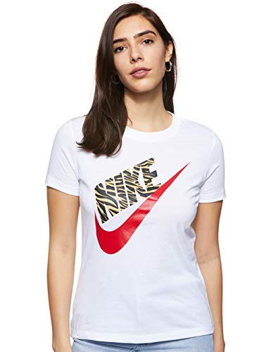 Nike W Nsw Tee Prep Futura 1 T-shirt, Donna, white/black, XS