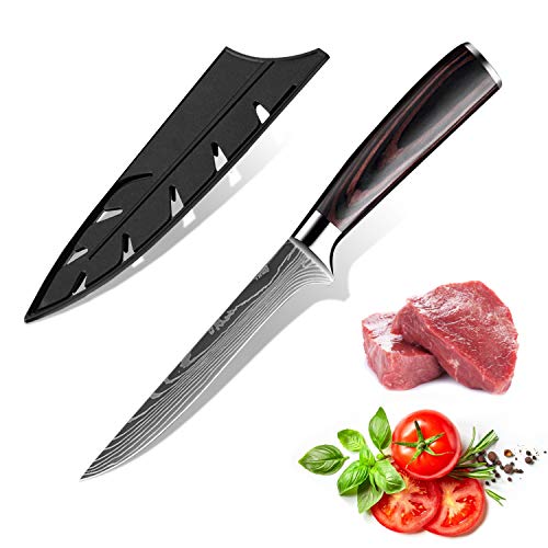 KEPEAK Coltello da Cucina, Coltelli da Cucina Affilati in Acciaio Inossidabile di Diverse Dimensioni con Impugnatura Confortevole, Coltello da Cucina Antiruggine per Cucina/Ristorante (H)