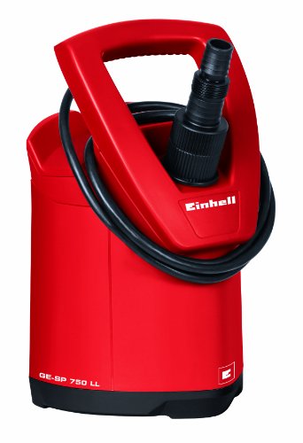 Einhell GE-SP 750 LL Pompa a Fondo Piatto, Funzionamento Automatico a Continuo, Rosso, 750 W, 230 V, 2 mm