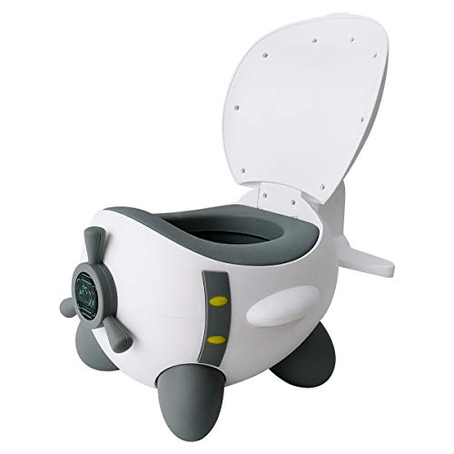Glenmore Vasino per Bambini WC Toilette per Bambino Portatile da Viaggio Mini Vasetto Water Sedia Orinatoio per Bimbo Bimba, Grigio bianco