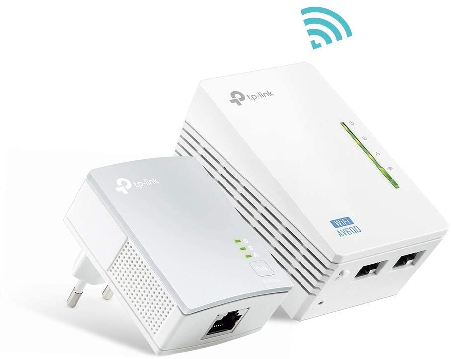 TP-Link TL-WPA4220 Kit Powerline WiFi, AV600 Mbps su Powerline, 300 Mbps su WiFi 2.4 GHz, 2 Porte Ethernet, Plug and Play, WiFi Clone, HomePlug AV (Kit Contiene 1 Ricevitore e 1 Extender)