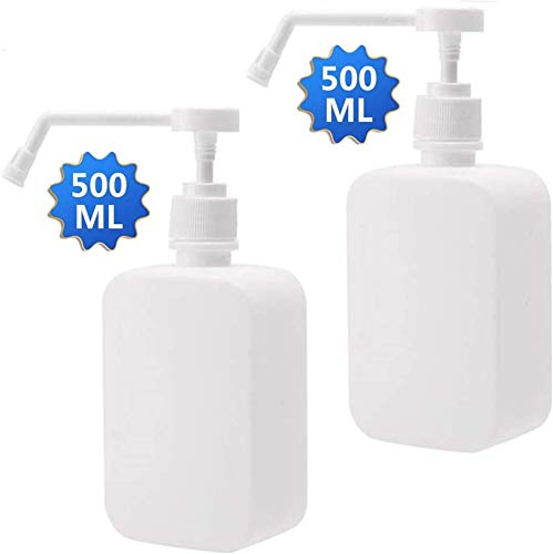 Lachi - Flacone spray vuoto riutilizzabile, in plastica, con estensore, 500 ml, colore: bianco, 2 pezzi, bianco, 2*500ml