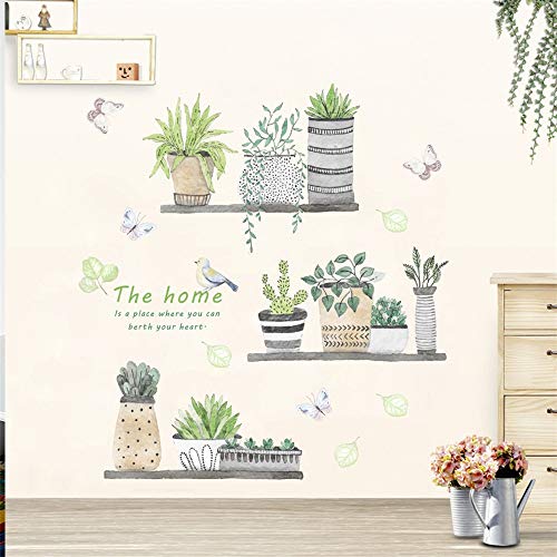 Adesivi Murali Topgrowth DIY Cactus Removibile Sticker Adesivo da Parete Adesivo Casa Famiglia Arte Murale Home Decor