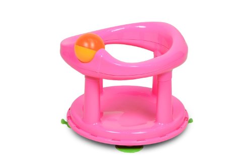 Safety 1st Seggiolino girevole per vasca da bagno e doccia, girello per il bagnetto girevole 360 gradi, con ventose di sicurezza, colore Rosa