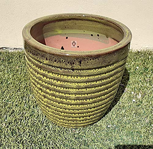 VASO VERDE IN CERAMICA PRODUZIONE ARTIGIANALE