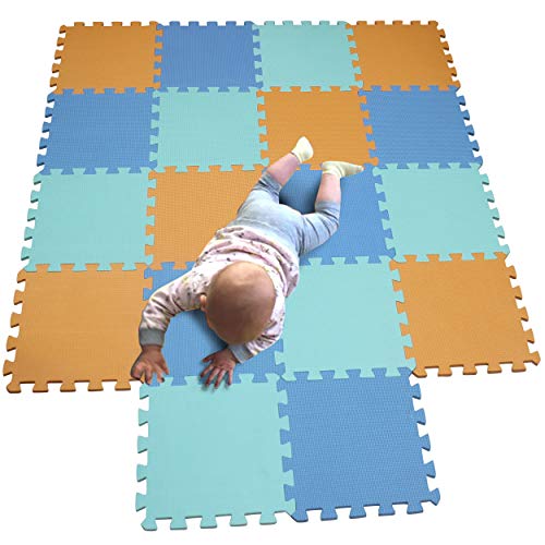 MQIAOHAM baby bambini bambino foam giochi gioco incastro mat per pezzi play puzzle schiuma tappetino tappeto Arancione Blue Verde 102107108