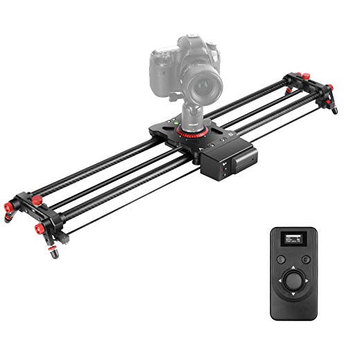 Neewer 100cm Slider Motorizzato per Fotocamera, 2,4G Controllo Wireless, in Fibra di Carbonio con Motore Muto Funzione Time Lapse & Follow Focus & Scatti Panoramici a 120°, per DSLR da Massimo 10kg