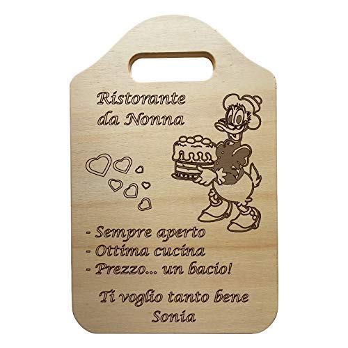 Idea Regalo per il compleanno della NONNA o FESTA DELLA MAMMA un regalo personalizzabile per la FESTA DEI NONNI tagliere decorativo in legno personalizzato