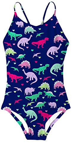 RAISEVERN Costume da Bagno One Piece 9-10 Anni Costume da Bagno Costumi da Bagno Dinosaur Purple