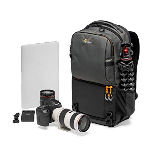 Lowepro Fastpack BP 250 AW III Zaino fotografico per Fotocamera Mirrorless, DSLR e Accessori, con Sistema QuickDoor Access, Tasca per Laptop da 13″, per Reflex come Nikon D850, Ripstop 300D, Grigio
