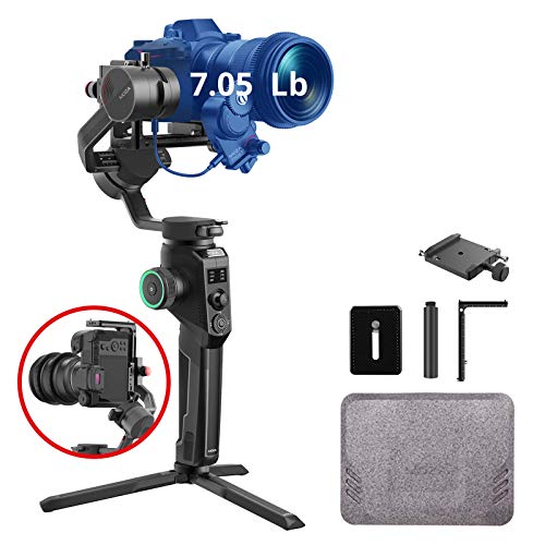 MOZA Aircross 2 Ricondizionato stabilizzatore cardanico a 3 assi per fotocamere compatte, adatto per 4 K BMPCC, Canon EOS R, Sony a Series, carico 3,2 kg, peso cardanico 950 g (Ricondizionato)