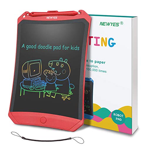 NEWYES Colorato Tavoletta Grafica LCD Scrittura 8,5Pollici Lavagna da Disegno Regali per Bambini(Rosso)