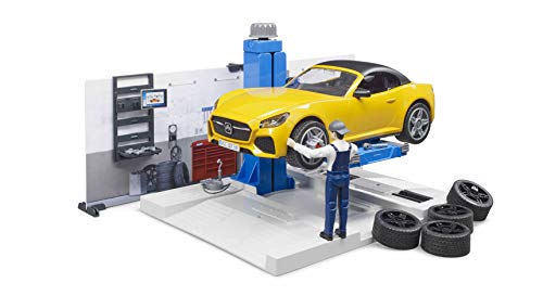 BRUDER Officina Automobili Con Bruder Roadster E Accessori Mezzi Giocattolo